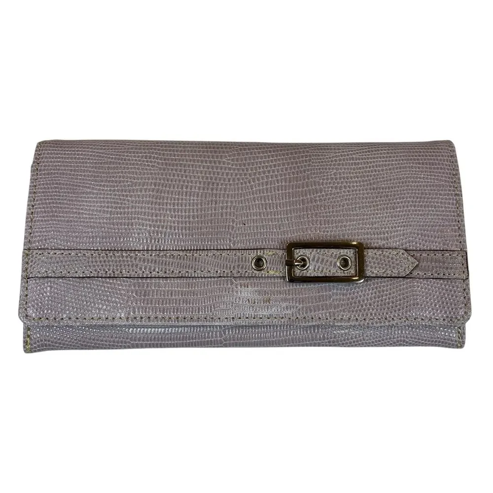Maxx New York Long Wallet Lizard Embossed Leather